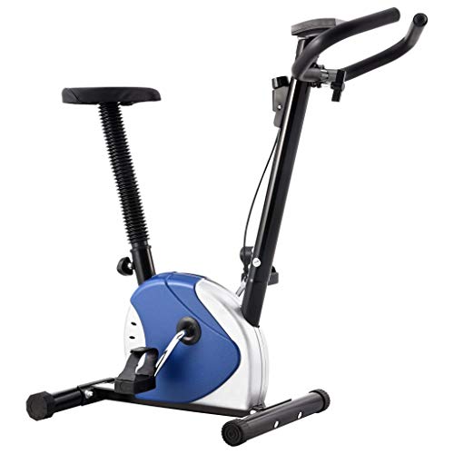 vidaXL Bicicleta Estática con Resistencia de Cinta Casa Gimnasio Fitness Entrenamiento Deporte Ejercicio Cardio Actividades Musculación Máquina Azul