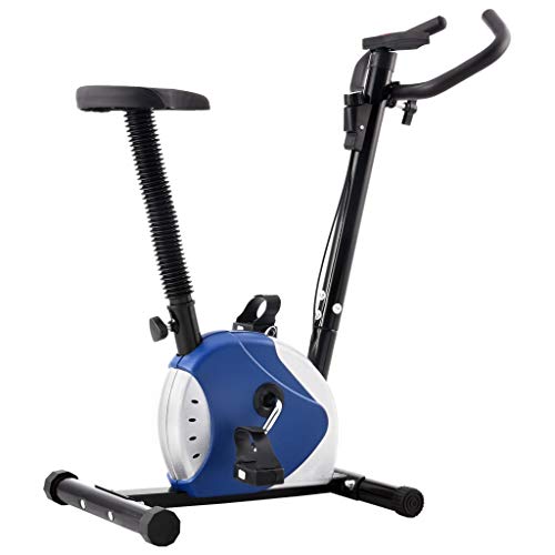 vidaXL Bicicleta Estática con Resistencia de Cinta Casa Gimnasio Fitness Entrenamiento Deporte Ejercicio Cardio Actividades Musculación Máquina Azul