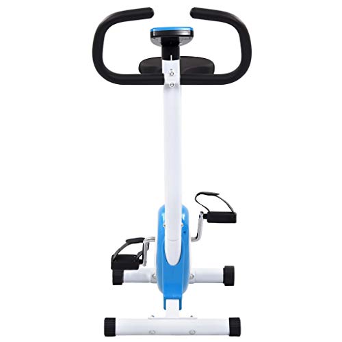 vidaXL Bicicleta Estática con Resistencia de Cinta Casa Gimnasio Fitness Entrenamiento Deporte Ejercicio Cardio Actividades Musculación Máquina Azul