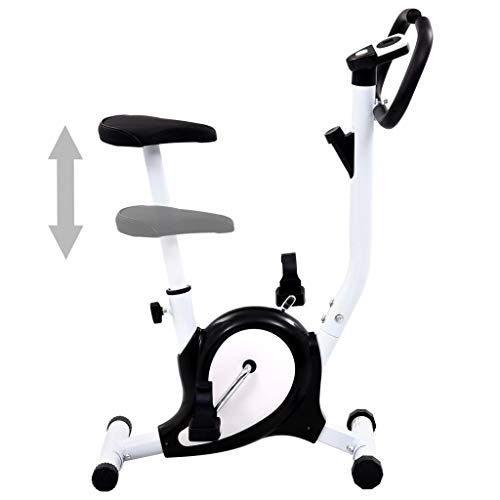 vidaXL Bicicleta Estática con Resistencia de Cinta Casa Gimnasio Fitness Entrenamiento Deporte Ejercicio Cardio Actividades Musculación Máquina Negra