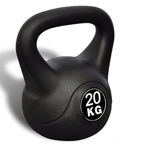 vidaXL Pesa Rusa de 10 Kilos Negra Kettlebell Musculación Fitness Ejercicio