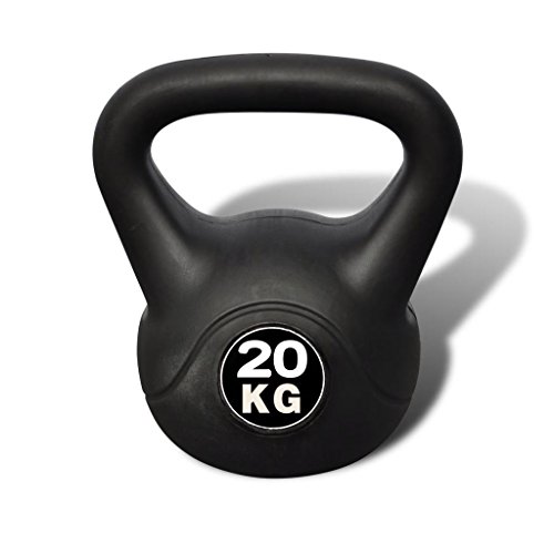 vidaXL Pesa Rusa de 10 Kilos Negra Kettlebell Musculación Fitness Ejercicio