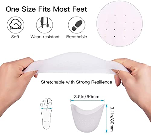 vidoelettronica® Protector de puntas, de silicona para baile clásica, 1 par de cómodas puntas, de silicona para zapatos de ballet, danza clásica, suave, pie sugerido con orificios de aire