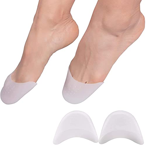 vidoelettronica® Protector de puntas, de silicona para baile clásica, 1 par de cómodas puntas, de silicona para zapatos de ballet, danza clásica, suave, pie sugerido con orificios de aire