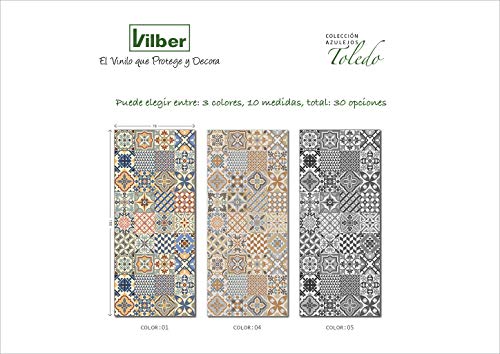 Vilber Toledo DU 01 40X78 Alfombra, Vinilo, Multicolor-01, 40 x 78 x 0.22 cm