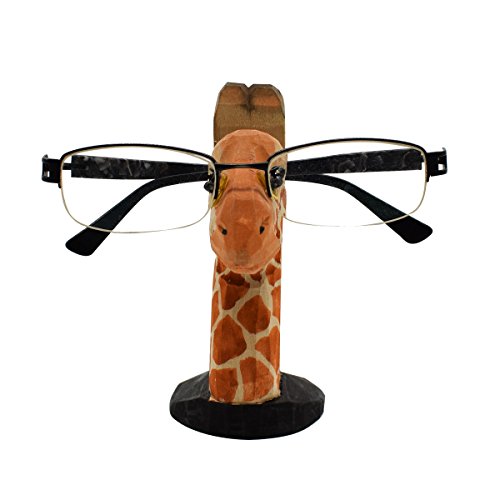 VIPbuy Soporte para Gafas De Sol Madera Ornamento Forma de Animales Tallada a Mano para Niño Mujer Hombres Novedad Regalo Decoración de la Oficina en Casa (Jirafa)