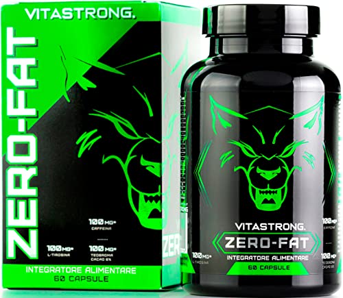 Vitastrong Zero-Fat | QUEMA GRASAS EXTRA FUERTE | Termogénico Drenante Energizante Para la Pérdida de Grasa | Para Hombres y Mujeres | 100% Made in Italy