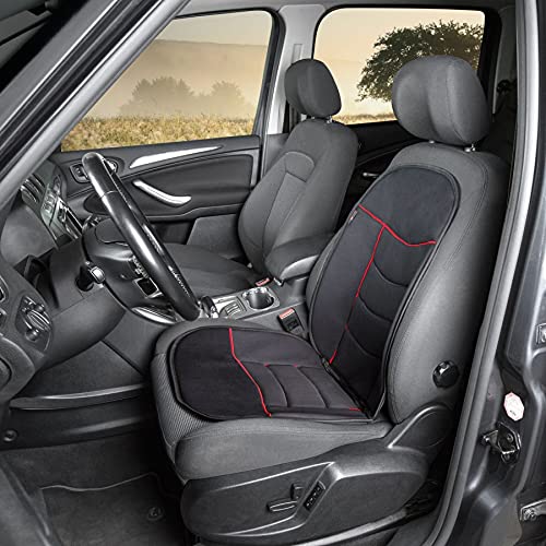 WALSER Funda de asiento Elegance Plus en negro/rojo, funda protectora universal, protector de asiento de coche 14275