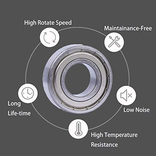 WANGZAIZAI Rodamientos de Bolas 608 ZZ, 20 Piezas de 8 mm x 22 mm x 7 mm, rodamientos de Bolas de Ranura Profunda en Miniatura con Doble blindaje de Metal para Patines de Patines en línea