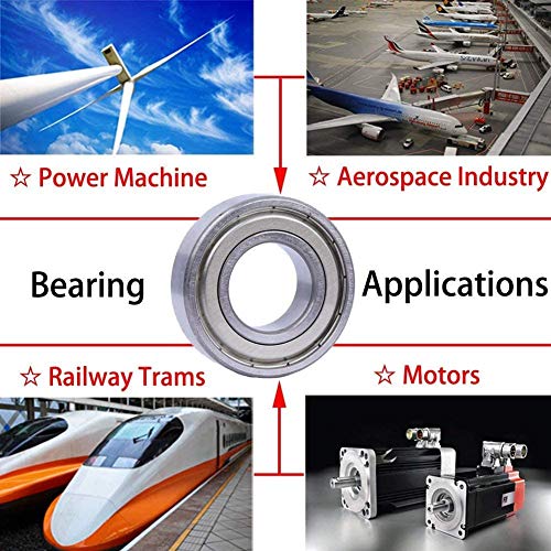 WANGZAIZAI Rodamientos de Bolas 608 ZZ, 20 Piezas de 8 mm x 22 mm x 7 mm, rodamientos de Bolas de Ranura Profunda en Miniatura con Doble blindaje de Metal para Patines de Patines en línea