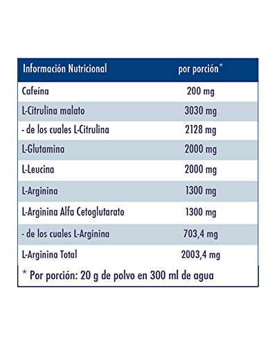 Weider Pre Workout. Fruit Punch, 300g. Combinación de citrulina y Arginina, además de Cafeína. Potente Pre-entreno