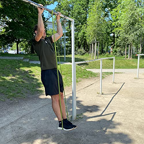 Wild Instincts Pull-Up Bands con Bolsa | Powerbands | 5 Bandas de Entrenamiento Individualmente y en un Set | Bandas de Resistencia con aplicación Web | Bandas de Fitness (Light+)