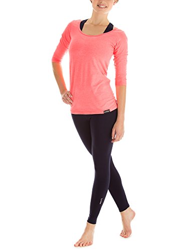 Winshape – Bolsa de Mujer Fitness Yoga Pilates WS4 3/4 – Camiseta Pulsera, Mujer, Color Coral neón, tamaño Small