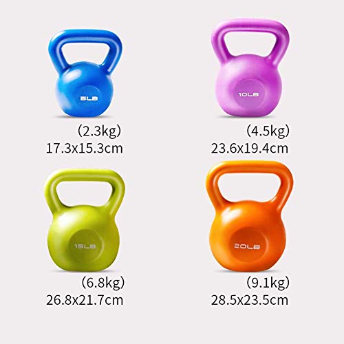 WJJ Pesa Rusa Pesa Rusa 8kg Kettlebell, Kettle De Mancuernas De Fitness De Las Señoras, Sentadilla, Equipo De Ejercicios De Fuerza For El Hogar, Caderas con Tope, Tetera De Transporte, Kettlebell