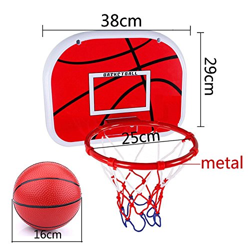 WoBoSen Dentro de Mini Aro de Baloncesto en la Sala de Oficina Mini Baloncesto Junta Niños Deportes de Ocio con Balón y Bomba (Mini Juego de Baloncesto)