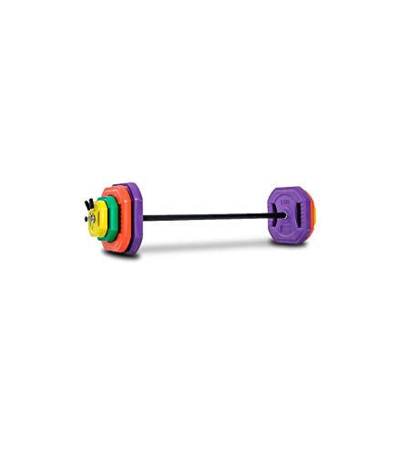 Wonduu Riscko Set de Body Pump con Barra y Discos de Colores. Peso Total Discos 40 kg.