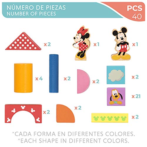 WOOMAX-DISNEY BOTE 40 BLOCKS MADERA MICKEY & MINNIE