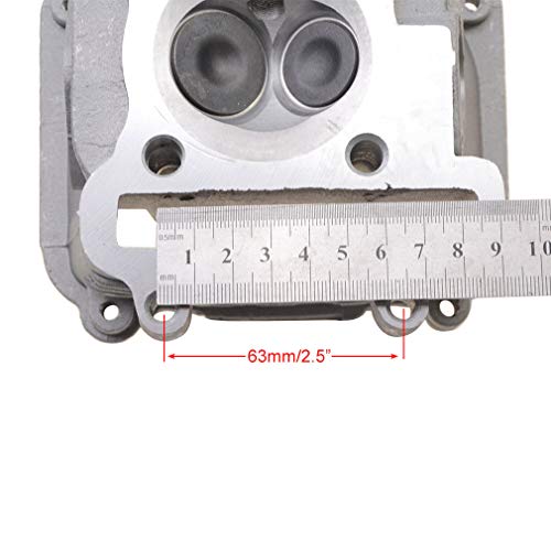 WOOSTAR 57.4mm Big Bore Cilindro Válvulas 65mm con Juntas y Bujía Reemplazo para GY6 4 Tiempos 150cc ATV Quad 4 Wheeler Go Kart Scooter 157QMJ 152QMI Motor