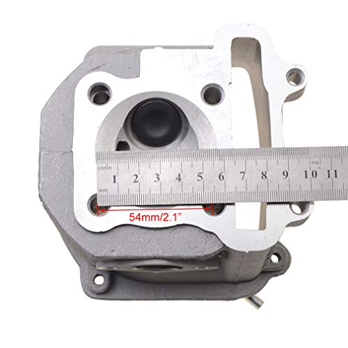 WOOSTAR 57.4mm Big Bore Cilindro Válvulas 65mm con Juntas y Bujía Reemplazo para GY6 4 Tiempos 150cc ATV Quad 4 Wheeler Go Kart Scooter 157QMJ 152QMI Motor