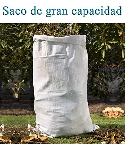 x10 Sacos de escombros rafia • Bolsa saco de recogida reforzada y resistente • Más de 25kg • Grande 80x50cm • 10 unidades