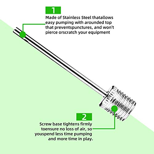 XCOZU 10 Piezas Aguja Inflar Balones, Aguja de Inflar Aguja Bomba Balon, Valvula Inflar Balones Agujas de Balon/Agujas Pelota/Aguja Hinchador Utilizado para Baloncesto, Fútbol, ​​etc