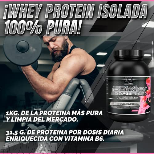 XPRO | Proteína de Whey 100% Pura con Taurina y Vitamina B6 | Sin azúcar | Aumenta masa muscular | Acelera la recuperación muscular | 1kg