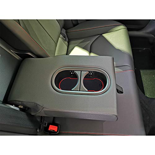 YEE PIN Alfombrillas Antideslizantes Seat Leon Cupra 5F 2017-2019 Accesorios, Alfombras de Goma para Consola Central Portavasos Coche Interior