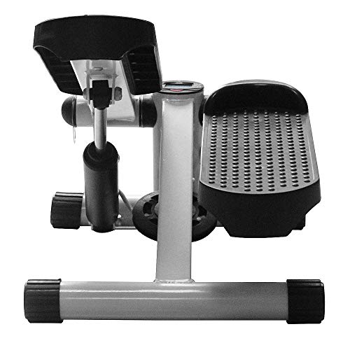 YIZHE Stepper con Cintas + 2 Cuerdas + Pantalla, Ministepper, Máquina de Step para Fitness, Máquina de Step para Hacer Ejercicio en Casa, Swing Stepper para Usuarios Principiantes y Avanzados