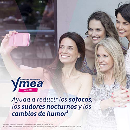 Ymea Silueta| Tratamiento de la Menopausia | Doble acción - Control de Sofocos y Control de la Silueta | Apto para Uso Prolongado | Sin Estrogenos, Soja o Consevantes| 64 cápsulas | Tratamiento 1 mes