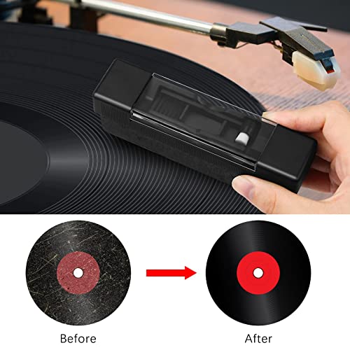 yotako Limpiador de Discos de Vinilo Kit, Terciopelo Anti estática Cepillo de Limpieza, Cepillo de Limpieza para lápices capacitivos con Gamuza de Limpieza de vinilos