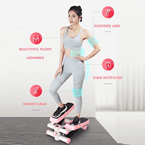 YUESFZ Máquinas de Step Elípticas Step Aparato Gimnasia Hogar Silencioso Multifuncional Pequeña Máquina para Subir Escaleras In Situ Equipo De Fitness con Pedal De Altura Ajustable.