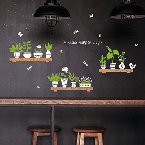 YWLINK 1PC Vinilo Estilo Moderno CalcomaníA ExtraíBle Arte Mural Etiqueta De La Pared Home Room DIY ProteccióN del Medio Ambiente No TóXico Impermeable Tienda De Ropa CafeteríA Restaurante Decorativo