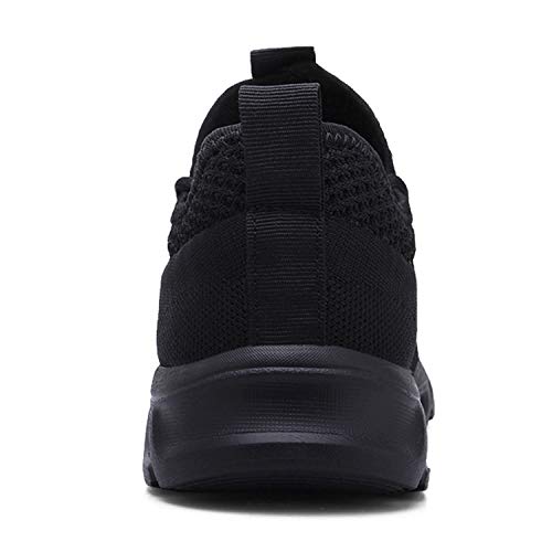 Zapatillas de Running para Hombre Casual Tenis Asfalto Zapatos Deporte Fitness Gym Correr Gimnasio Deportives Transpirables Seguridad Atlético Trekking Bambas Plataform Sneakers Negro 43 EU