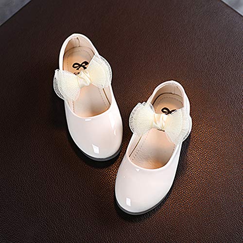 Zapatos de princesa Mary Jane para niñas, zapatos de piel para fiestas, bailes, carnaval, bailes, bodas, disfraces, accesorios, zapatos de fiesta, beige, 30