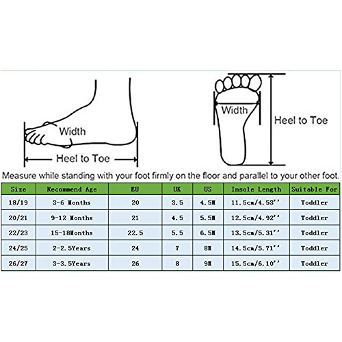 Zapatos Primeros Pasos Bebé Niño Niña Años Zapatos para Aprender a Andar Calcetines Bebé Zapatillas Suela Suave Transpirable Antideslizante Calcetines de Bebé con Dibujos Animados (A-01, 24)