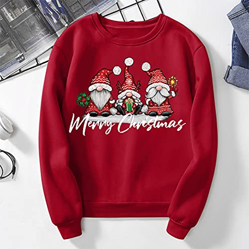 Zilosconcy Sudaderas Mujer Baratas Jersey Arbol Navideño Feo Sudaderas Navideñas Mujer Divertido Pullover Navidad Ugly Jerseys Navideños Adolescente Chica Sudadera Navideña Talla Grande Sueter