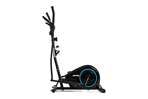 ZIPRO Bicicleta elíptica para Casa Burn, Entrenador eliptico, LCD Pantalla, sensores de Pulso, Ajuste de Resistencia, 120kg