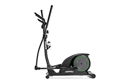 ZIPRO Bicicleta elíptica para Casa Hulk, Entrenador eliptico, LCD Pantalla, sensores de Pulso, Ajuste de Resistencia, 150kg