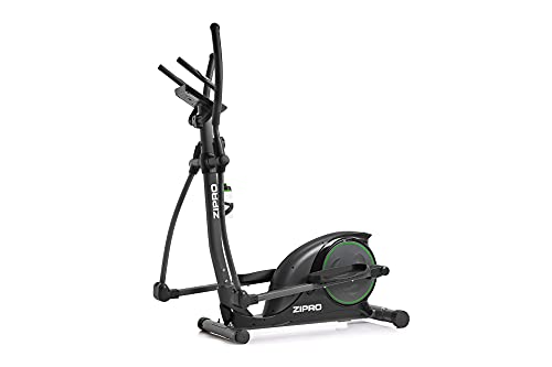 ZIPRO Bicicleta elíptica para Casa Hulk, Entrenador eliptico, LCD Pantalla, sensores de Pulso, Ajuste de Resistencia, 150kg