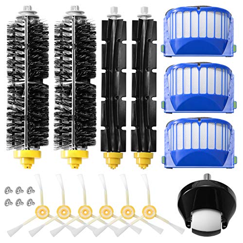 ZITFRI 20PCS Kit de Recambios Roomba Serie 600, Accesorios Compatibles con Roomba Serie 600 605 606 610 615 620 625 630 632 639 650 660 671 675 681 696 Filtros y Cepillos Roomba 600, Repuestos Roomba