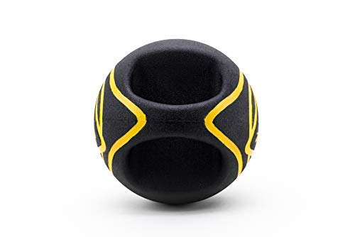 ZIVA Dual Grip Medicine Ball 5kg Balón Medicinal de Doble Agarre, Unisex Adulto, Negro, 5 kg