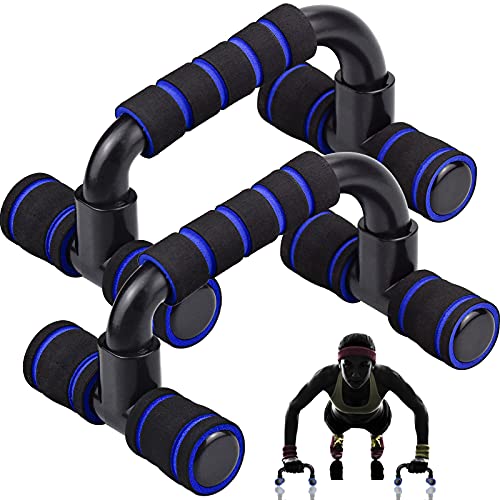 1 Par de Soporte para Flexiones, Push up Bars Stand con Skid-Resistant Mango de Espuma para Tu Entrenamiento Muscular Gimnasio en Casa Rutina de Ejercicio Formación（Rojo y azul al azar）