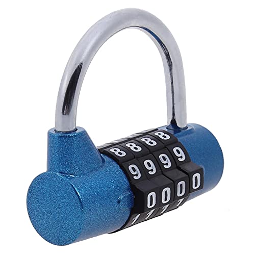 1 Pieza Candado Numerico 4 Digitos Candado aluminio combinacion Diámetro Grillete 5mm Seguridad Abus Impermeable para El Casillero del Gimnasio Escolar, Archivadores, Caja De Herramientas, Cerca