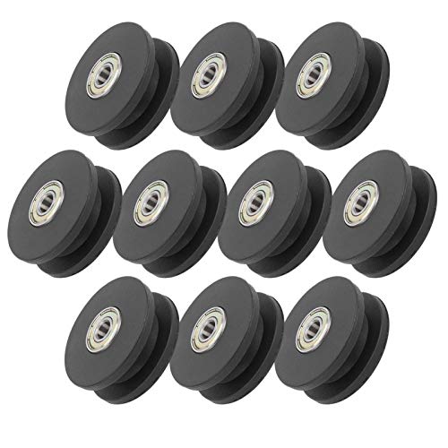 10 piezas 50 mm rodamiento de nailon rueda de polea de repuesto de rueda de polea de rodamiento de fitness equipo de gimnasio en casa accesorios de máquina accesorio de entrenamiento de fuerza de ejer