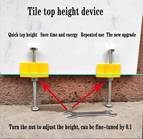 10 soportes para azulejos de cerámica, 2 – 9,5 cm de altura ajustable, para azulejos de pared, adecuado para renovación de la casa, decoración del hogar, uso de gadgets