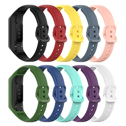 (10 unidades) Chofit Correas compatibles con Samsung Galaxy Fit 2 SM-R220 Correa, Clásico Reemplazo Suave Silicona Deportiva Pulsera Brazo Banda para Galaxy Fit 2 SM-R220 Fitness Tracker