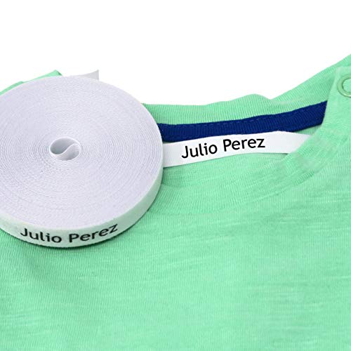 100 Etiquetas termoadhesivas personalizadas para ropa (PLANCHAR). Etiquetas de tela para planchar con CERTIFICADO ECOLÓGICO ideales para niños, bebés y abuelos. NOMBRE PERSONALIZADO.