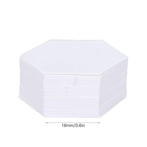 100 Uds plantilla de acolchado de papel con forma hexagonal, plantillas de acolchado de papel poligonal para costura de retazos, herramienta de costura DIY(16mm)