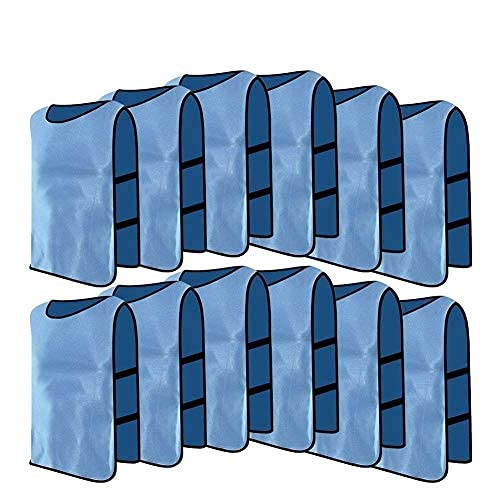 12pcs Petos de Entrenamiento Petos de Fútbol para Adultos (Color : Azul)