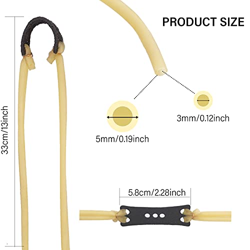 15 Bandas de Goma para tirachinas, elásticos de catapulta, tracción Potente, Estiramiento 6 Veces, 3000 Disparos, para Tiro al Blanco al Aire Libre y Juegos de Caza